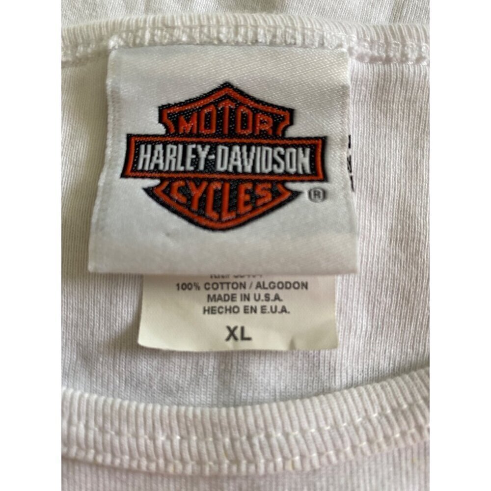 Harley Davidson White Anniversary T-Shirt, Doc's Harley St. Louis Women's XL - Picture 9 of 10